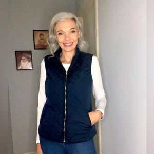 Old Navy Small zip up Navy blue vest